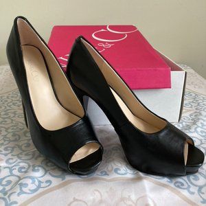 NEW Vintage 4" Stilettos Peep-Toe Black